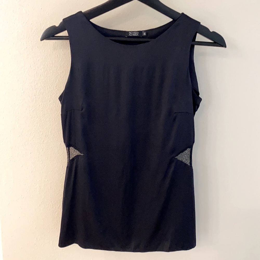 Black silk dressy top
